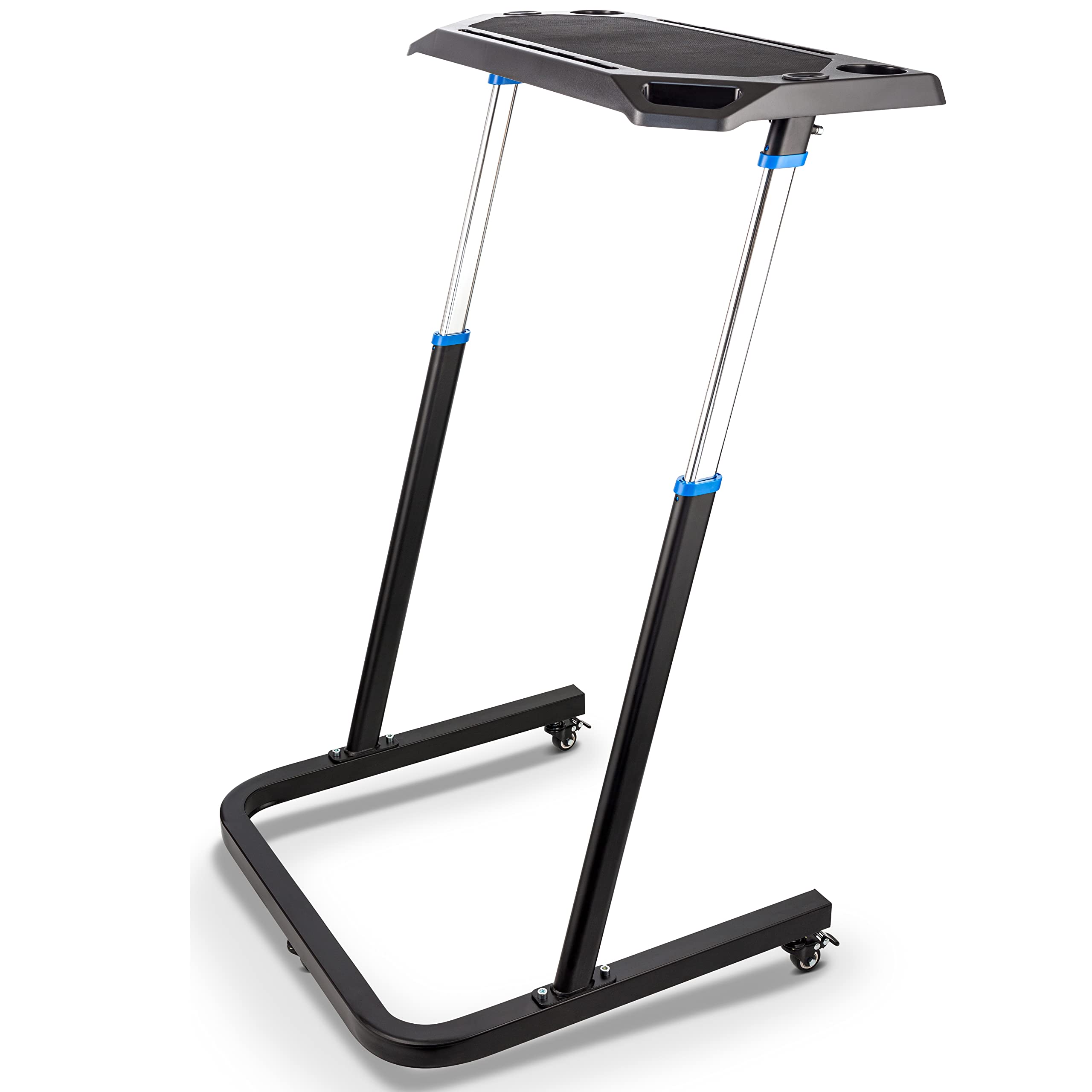 Portable Bike Trainer Desk – Adjustable Rolling Fitness Workstation, Ideal Folding Desk for Small Spaces