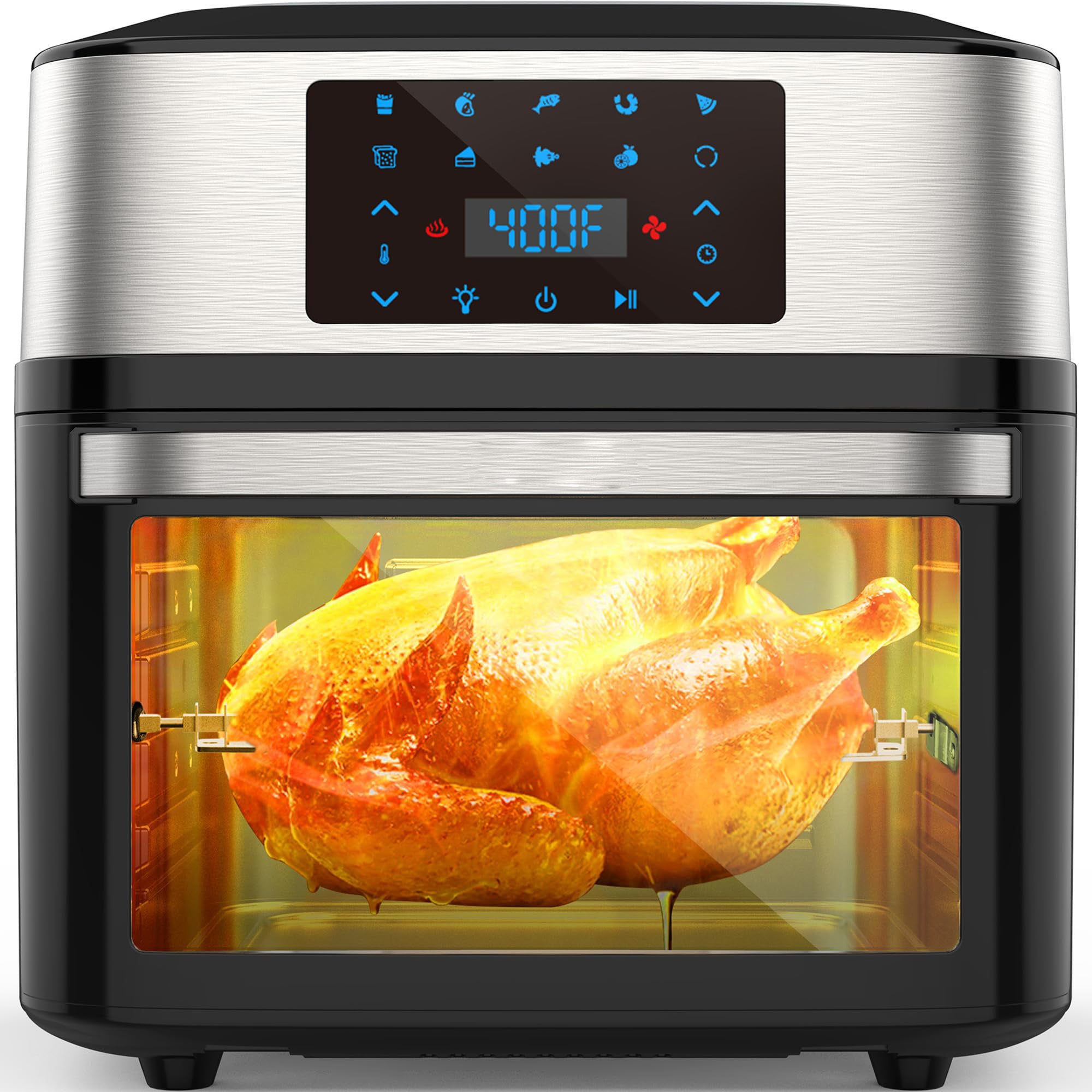 10-in-1 large Air fryer Oven with Visible Cooking Window with Recipes