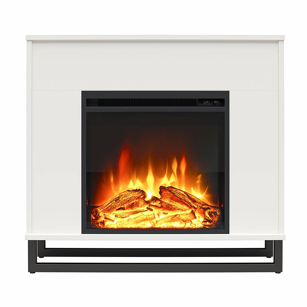 Ratcliff Electric Fireplace Mantel, White