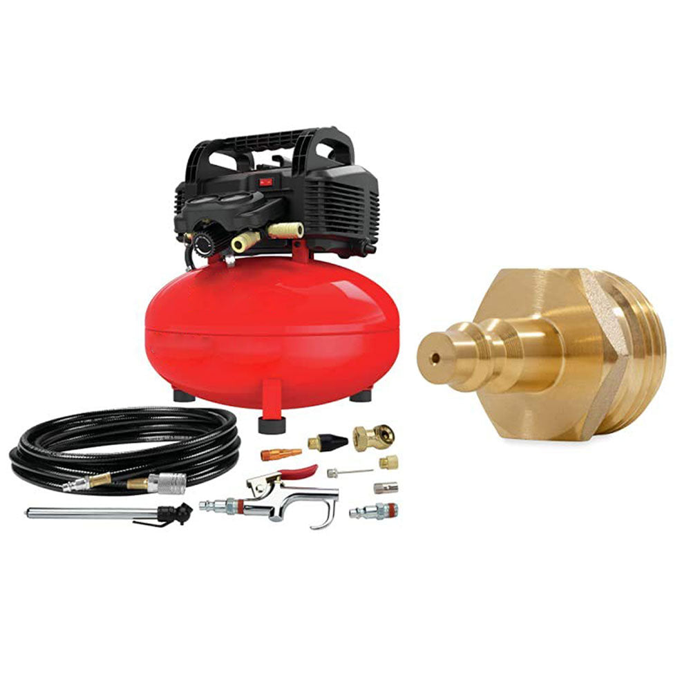 Air Compressor, 6 Gallon, Pancake, Oil-Free with 13 Piece Accessory Kit