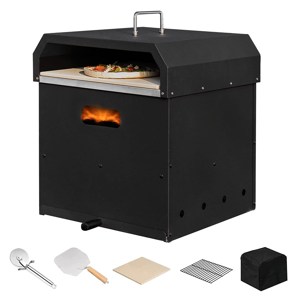 Outdoor 4 in 1 Wood Fired 2-Layer Detachable Outside Pizza Oven